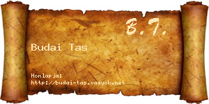Budai Tas névjegykártya